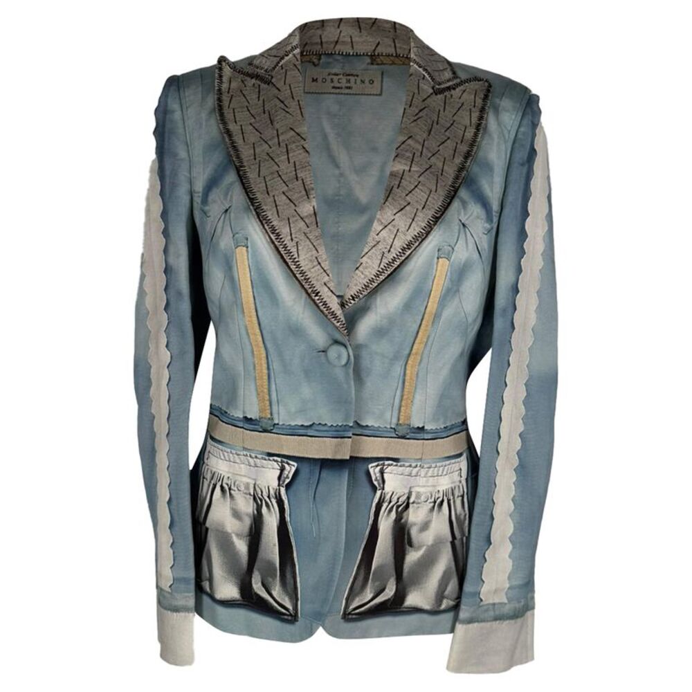 Moschino Couture Inside Out Printed Blazer in Multicolor Acetate